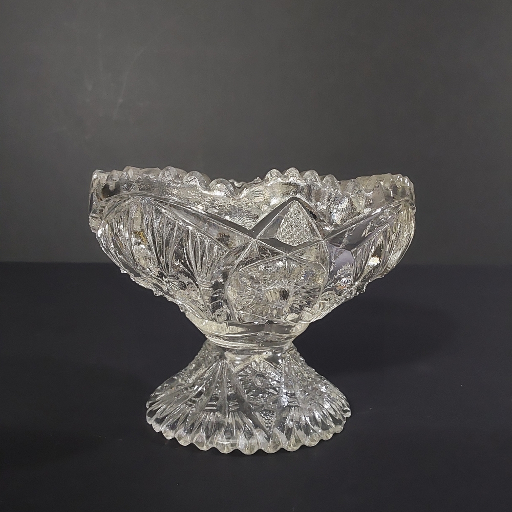 Elegant Crystal Glass Compote